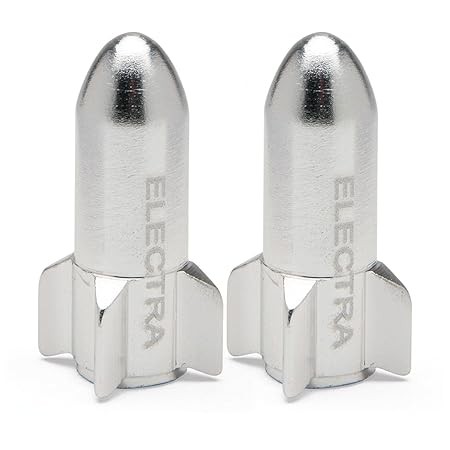 Electra Bicycle Electra Rocket Fahrrad Ventil Kappen Set 2er Set Style your Bike Raketen-Design hochwertig, 328257, Farbe sil