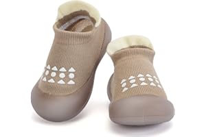 BACSAC Infant Walking Shoes Baby Sock Shoes with Soft Rubber Sole, Non-Slip Toddler Slippers for boys and girls, Breathable Sneakers