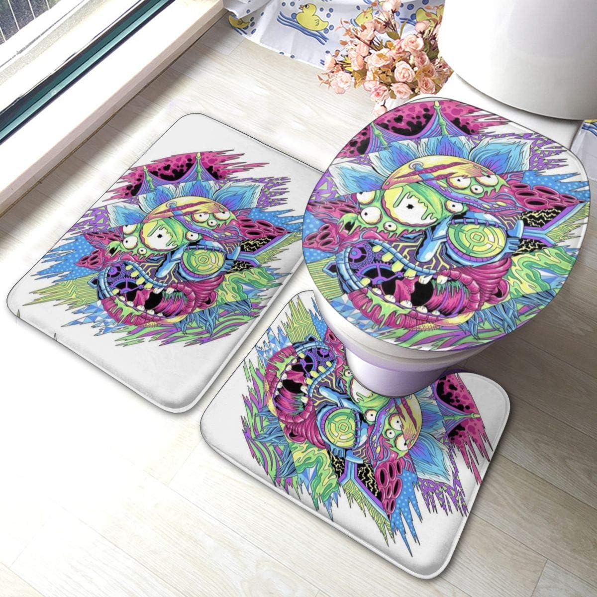 Alfombra de baño antideslizante con diseño de Rick Morty de dibujos