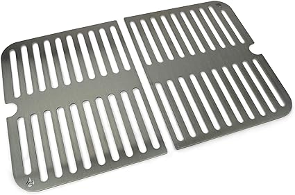 Stainless Steel Cooking Grate And Grill Plate Suitable For Weber Go Anywhere Size Cooking Grate 2 Halves Amazon De Garten