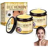 2PCS Bee venom Skin Restoration Cream, Professional Bee venom Skin Treatment Cream, Natural bee venom comprehensive cream, Firming Moisturizing, Reduces Imperfections, for All Skin Types