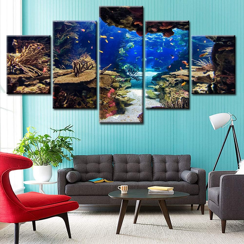 Amazon.com: Canvas Print for Living Room Decoration Stretched 5 Panels