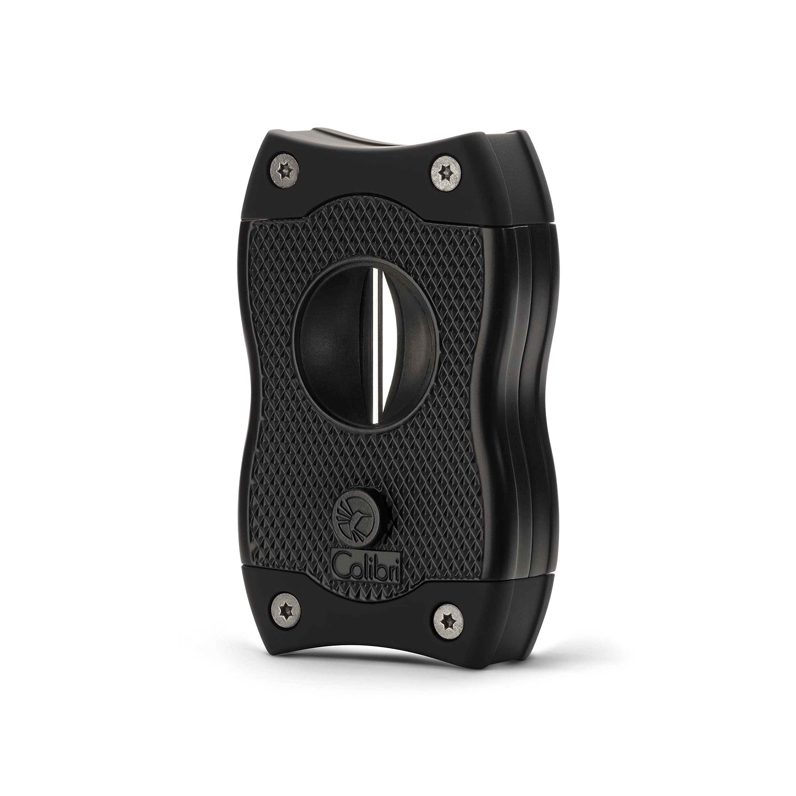 Colibri SV-Cut Cigar Cutter| Black |Spring Loaded Release | Deep 7mm V Cut and up-to 3mm Straight Cut | Up-to 68 Ring Gauge Cigars | Ergonomic Design
