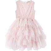TUTULAND Tutu Dress for Girls - Toddler Tulle Dress Flutter Sleeves Flower Girl Dress for Wedding Birthday Photo Prop