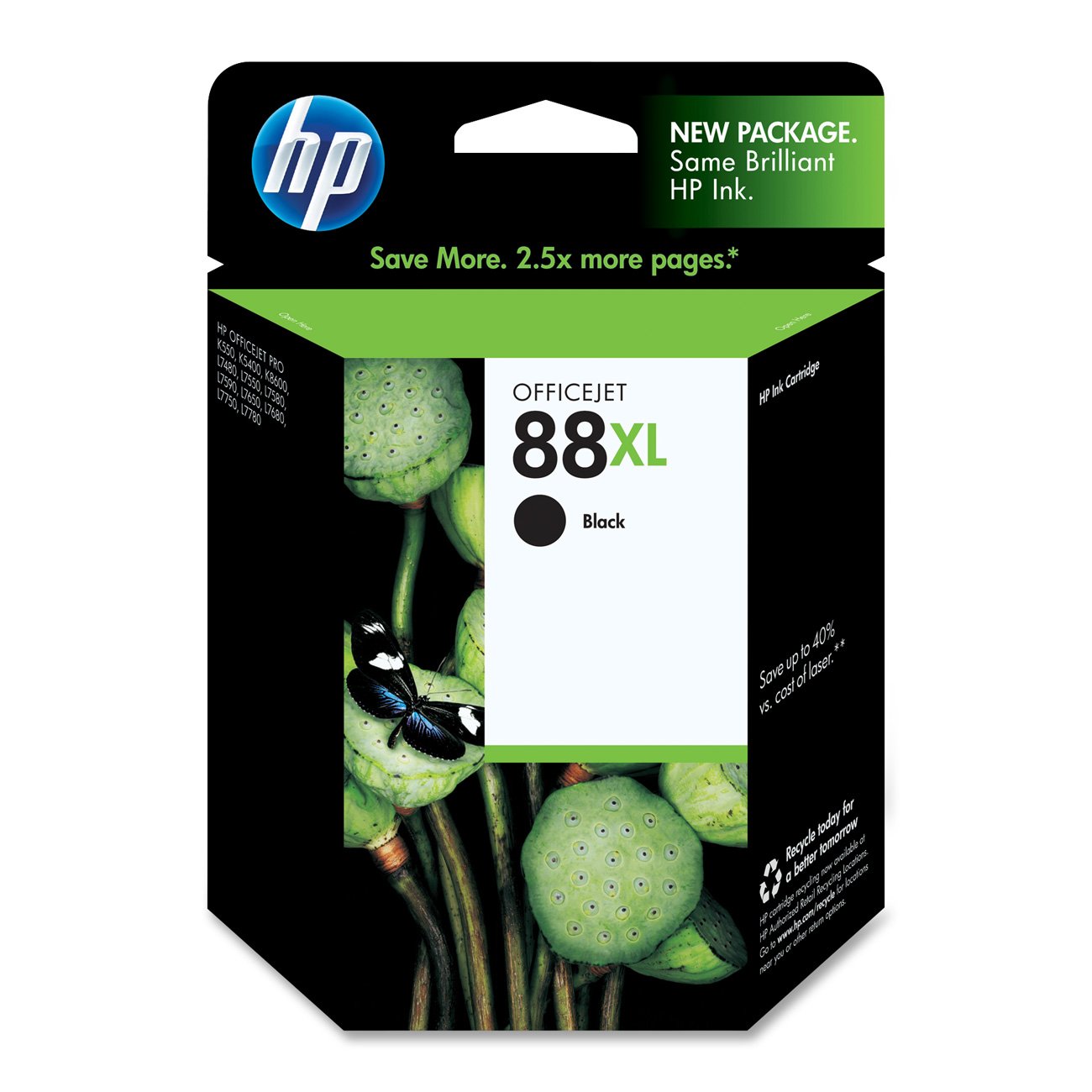HP 88XL Black Negro cartucho de tinta - Cartucho de tinta para impresoras  (Negro, Officejet Pro K550, Inyección de tinta, 20-80%, 15-35 °C, ...