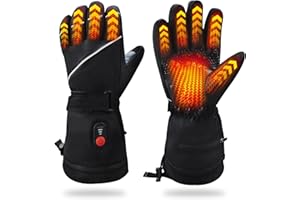 Dakiwin Rechargeable Heated Gloves for Men/Women, Winter Waterproof & Windproof Motorcycle Gloves for Outdoor Riding/Skiing