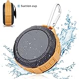 Portable Waterproof Bluetooth Shower Speaker - Hcman Mini Speakers with Micro SD Card Slot, Built-In Mic, Suction Cup, Hands-Free Speakerphone, Perfect Wireless Speaker for Home, Outdoors, Travel