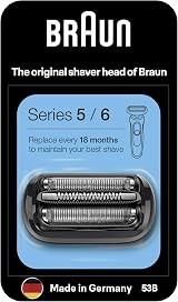 Braun Series 5 53B Replacement Shaver Head Black Original Head