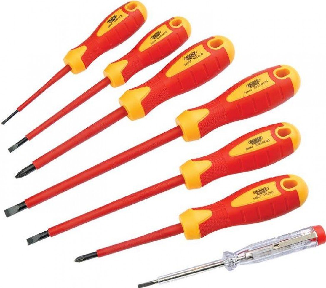 Draper 07496 Insulated Screwdrivers, Set of 7