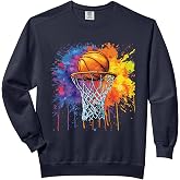 Basketball Colorful Drip for Player and Fan Graphic Comfort Colors Adult Sweatshirt