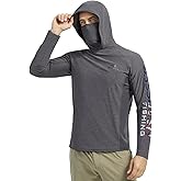 BASSDASH Men’s UPF 50+ Graphic Fishing Hoodie Shirts with Mask Pocket UV Long Sleeve Moisture Wicking FS47M