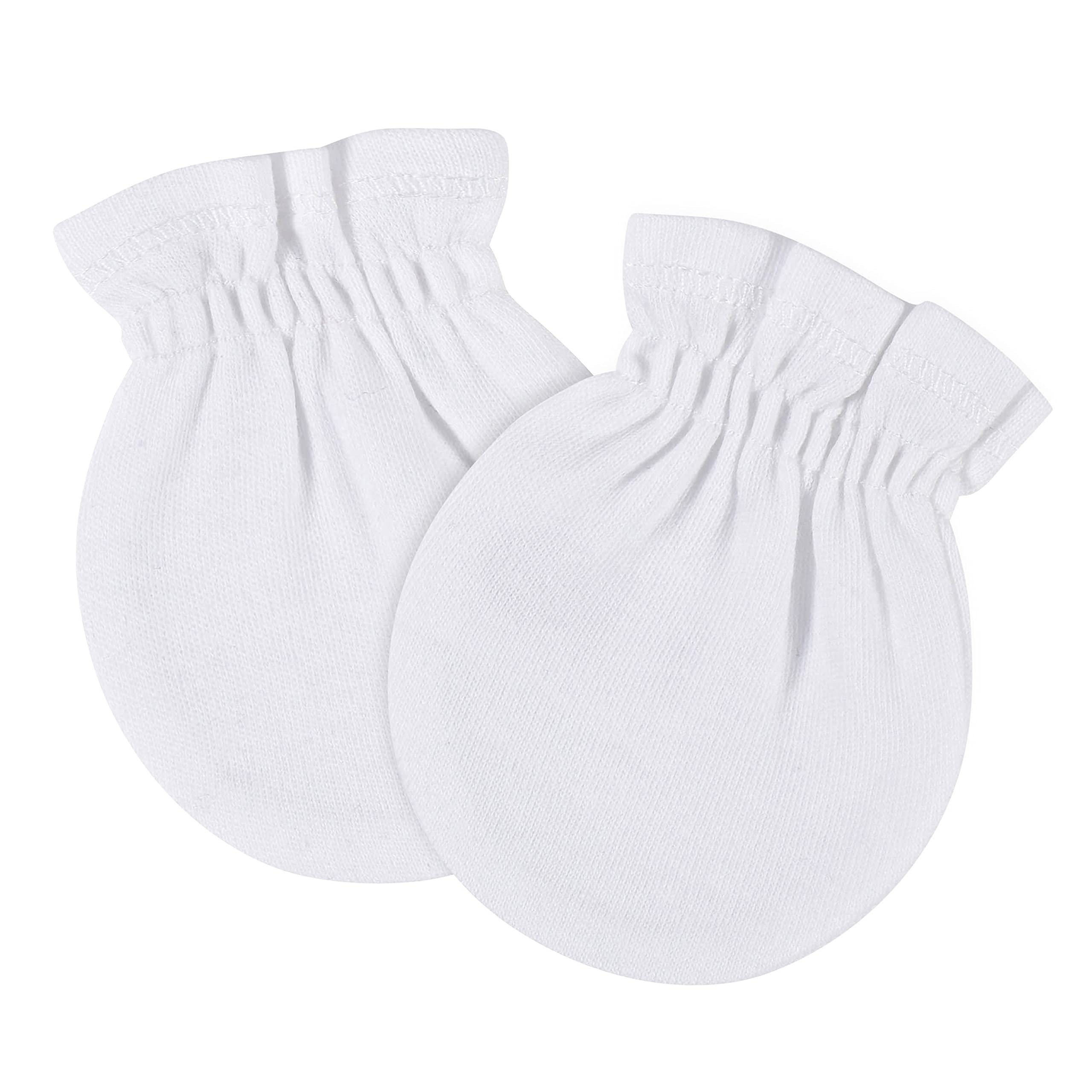 Gerber Baby 12-Pack No Scratch Mittens, White, 0-3 Months (8-Pack)