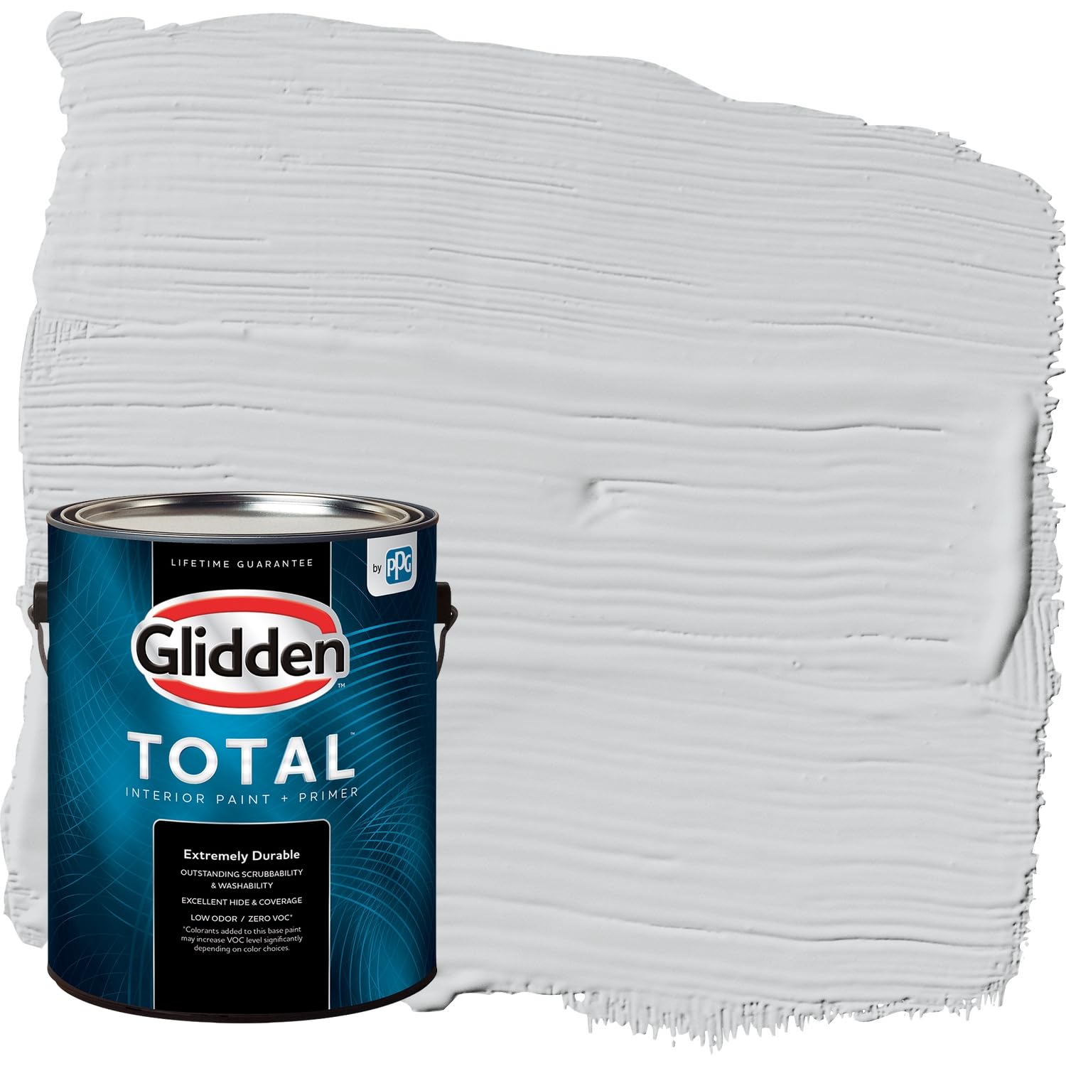 Glidden Total 1 gal. Elemental/Gray Eggshell Interior Paint with Primer