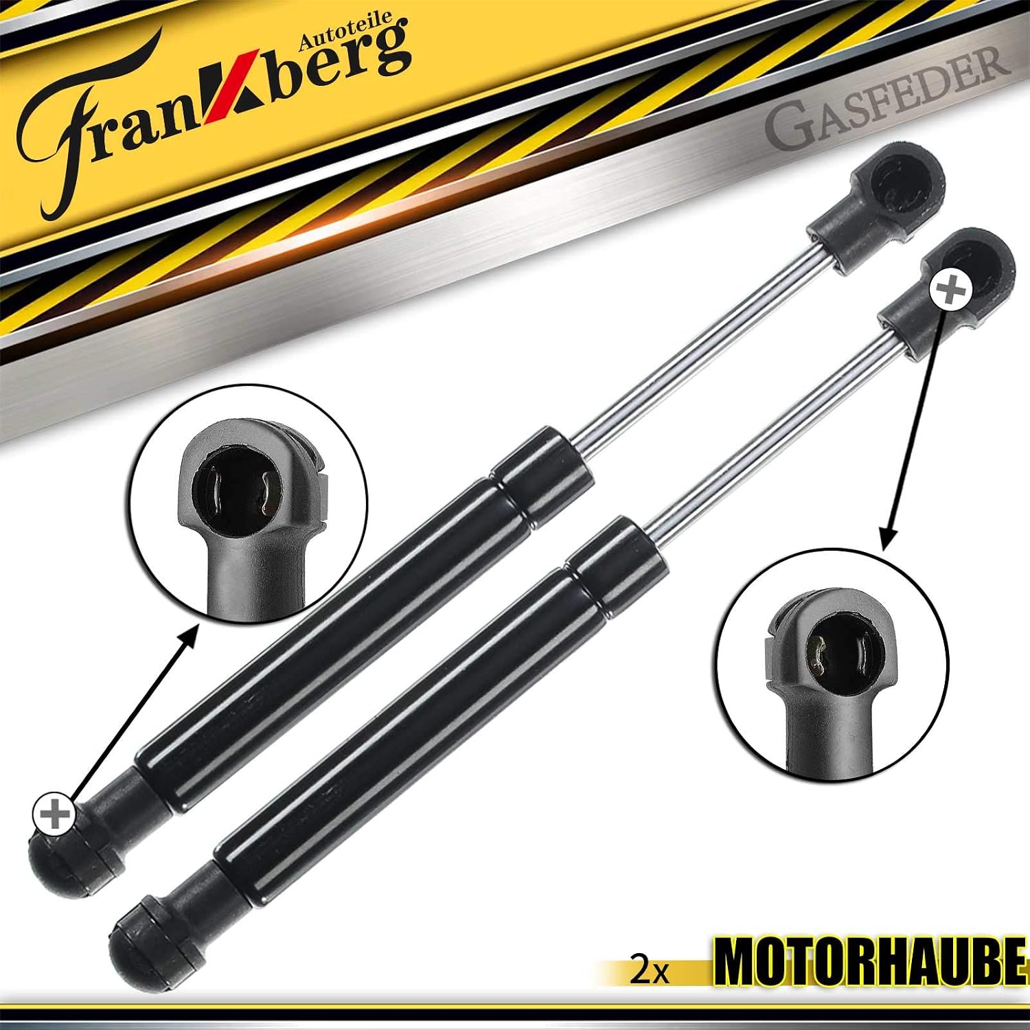 2x Gas Struts Rear Engine Boot Lid Compatible with Boxster 986 Convertible 1996-2004 98651255101