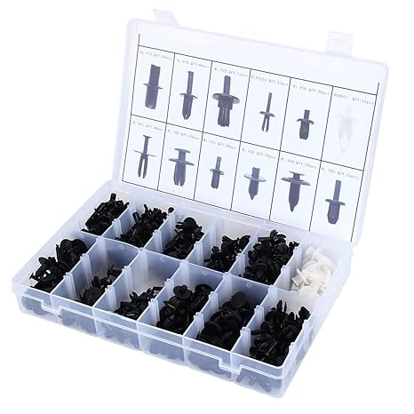Universal 350pcs Push Retainers Clips Door Trim Bumper Rivets Auto Push Type