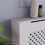 Vida Designs Oxford Radiator Cover White Medium H82xW111xD19cm view 6
