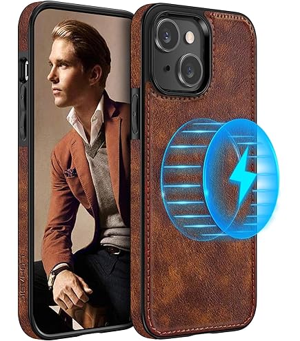 LOHASIC For IPhone 15 Pro Max Case Leather - Soft Magnetic Cover