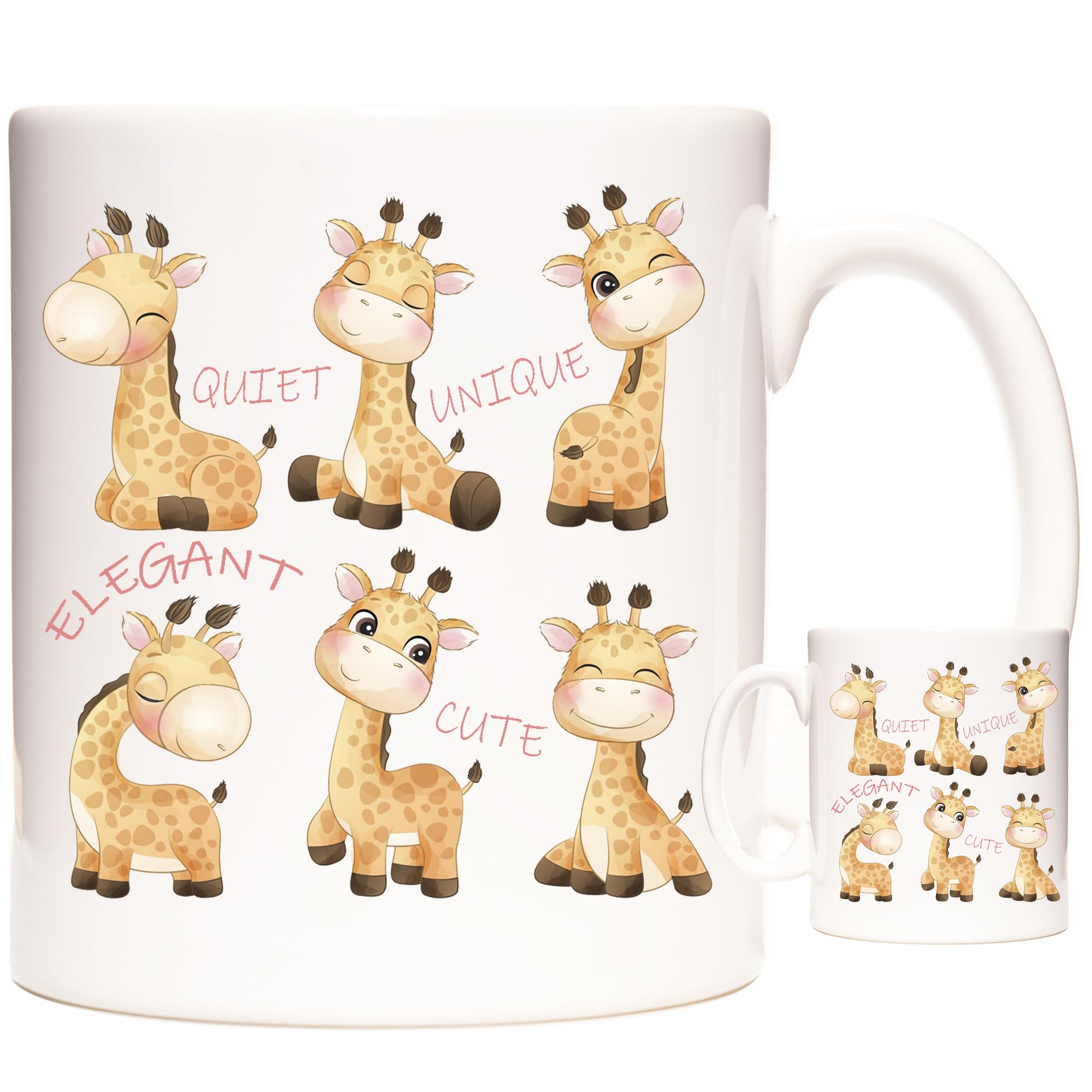 Giraffes Coffee Mug, 11oz Ceramic Gift Mug. Giraffe Gift, Giraffe Photo Mug, Crazy Giraffe Lady Gift Mug