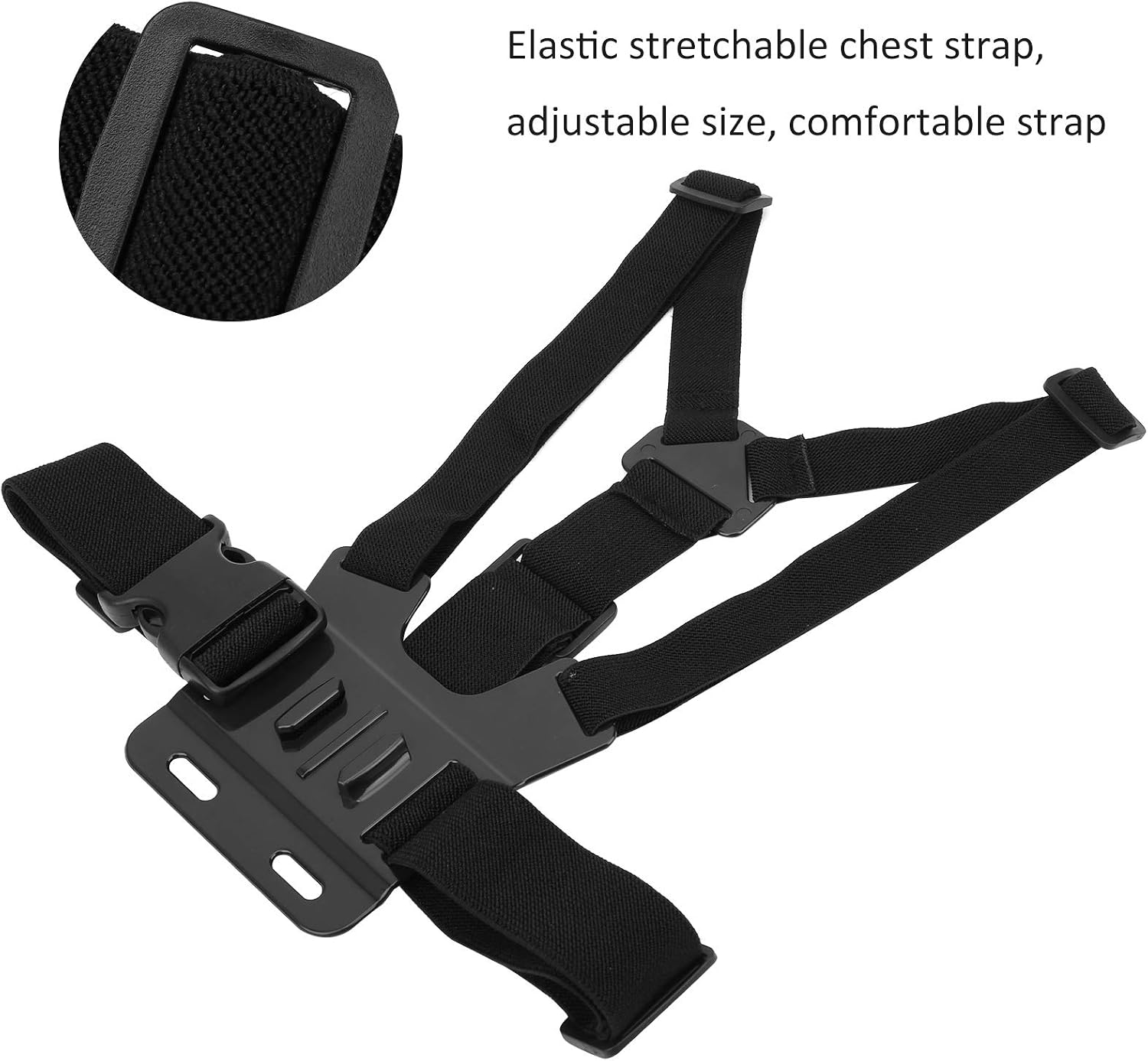 Bindpo Chest Mount for Camera Phone & Black, Adjustable Chest Strap Holder with Clip, Compatible with Smartphone 5.5-8cm/2.2-3.1inches - Image 5