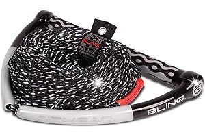Airhead AHWR-11BL Bling 75' 5 Section Stealth Wakeboard Rope
