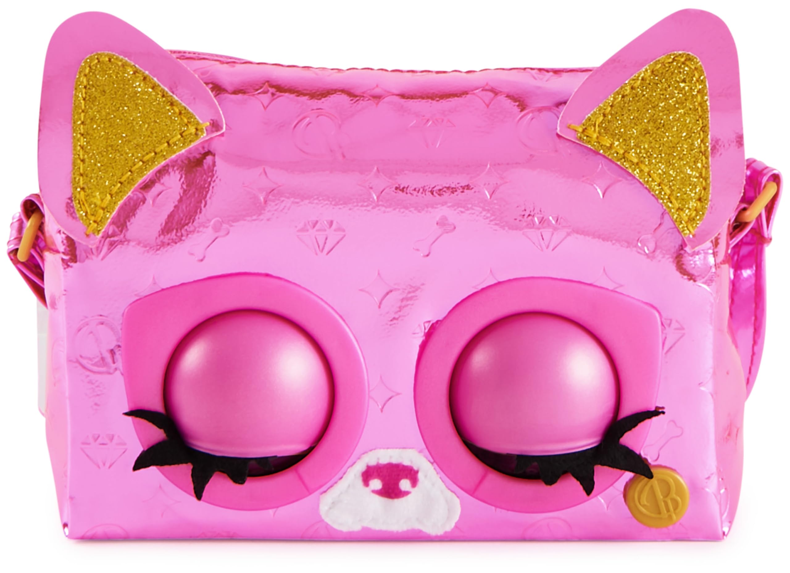 Purse Pets, Metallic Mood Flashy Frenchie, Interactive Pet Toy and Crossbody Shoulder Bag with over 30 Sounds and Reactions, Kids’ Toys for Girls