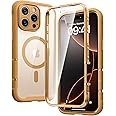 Diaclara Magnetic for iPhone 16 Pro Max Case 6.9'' [Compatible with Magsafe] Full Body Rugged Case Built-in Anti-Scratch Screen Protector for iPhone 16 Pro Max, Desert Brown