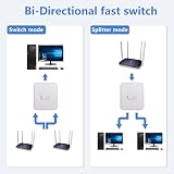 CERRXIAN 2 Port RJ45 Network Switch Splitter Selector Box 100M Plug and Play view 2
