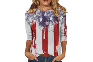 JXKIKOZE Shirts for Women 3/4 Length Sleeve Crewneck Womens Tops Spring Summer Casual Loose Sunflower Print Beach Holiday Blouses