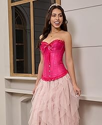 SZIVYSHI Bright Rose Corset Top for Women