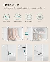 SONGMICS Interlocking Shoe Rack 12 Slot Modular Storage Cabinet White LPC040W01 view 8