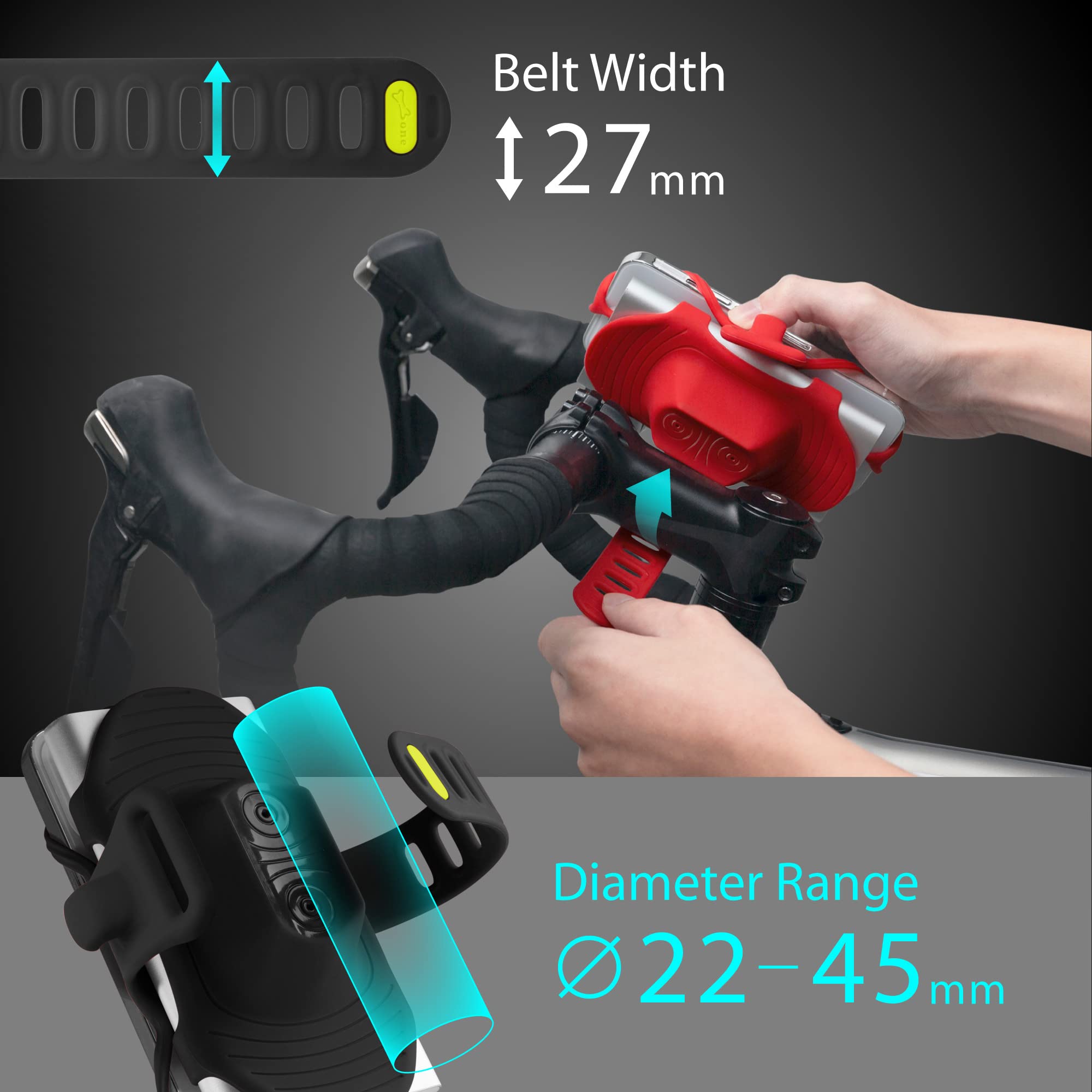 【Bone】 Bike Phone Mount Universal 2 in 1 Phone Holder for Bike, Charger Mount Stem, Bike Accessories for iPhone 13 12 11 Pro Max Samsung S20 S21, Fit 4.7
