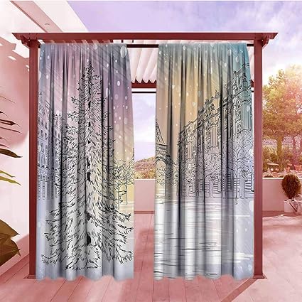 Amazon Com Outdoor Patio Curtains Winter Decorations Image Of