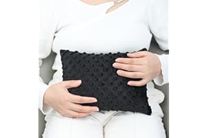 HapiPoppy Tummy Tuck Pillow with Pocket Hysterectomy Pillows Hysterectomy Recovery Must Haves Gifts for Abdominal Surgery Tiny Cough Cushion Minky Dot Black
