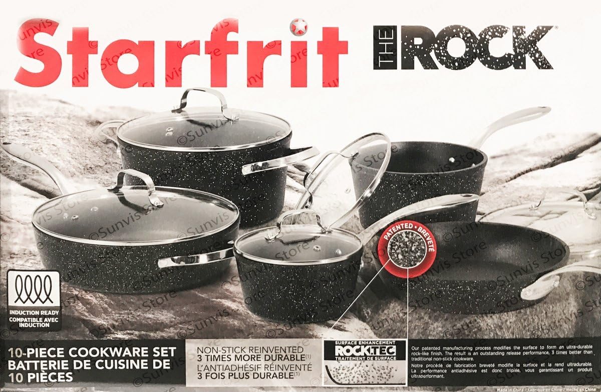 Starfrit The Rock 10 Piece Cookware Set Amazon.co.uk Kitchen & Home