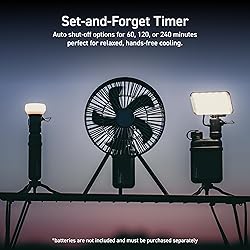 ELECOM NESTOUT Outdoor Camping Fan with Tripod, 4