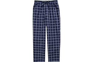 TINFL Kids Boys Woven Plaid Check Cotton Soft Lightweight Long Shorts Drawstring Pants with Pocket