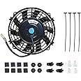 BATONECO 7" Electric Radiator Cooling Fan Assembly Kit,High Performance Cooling Radiator Fan with 12V 80W 800 CFM Mount Kit Universal Black