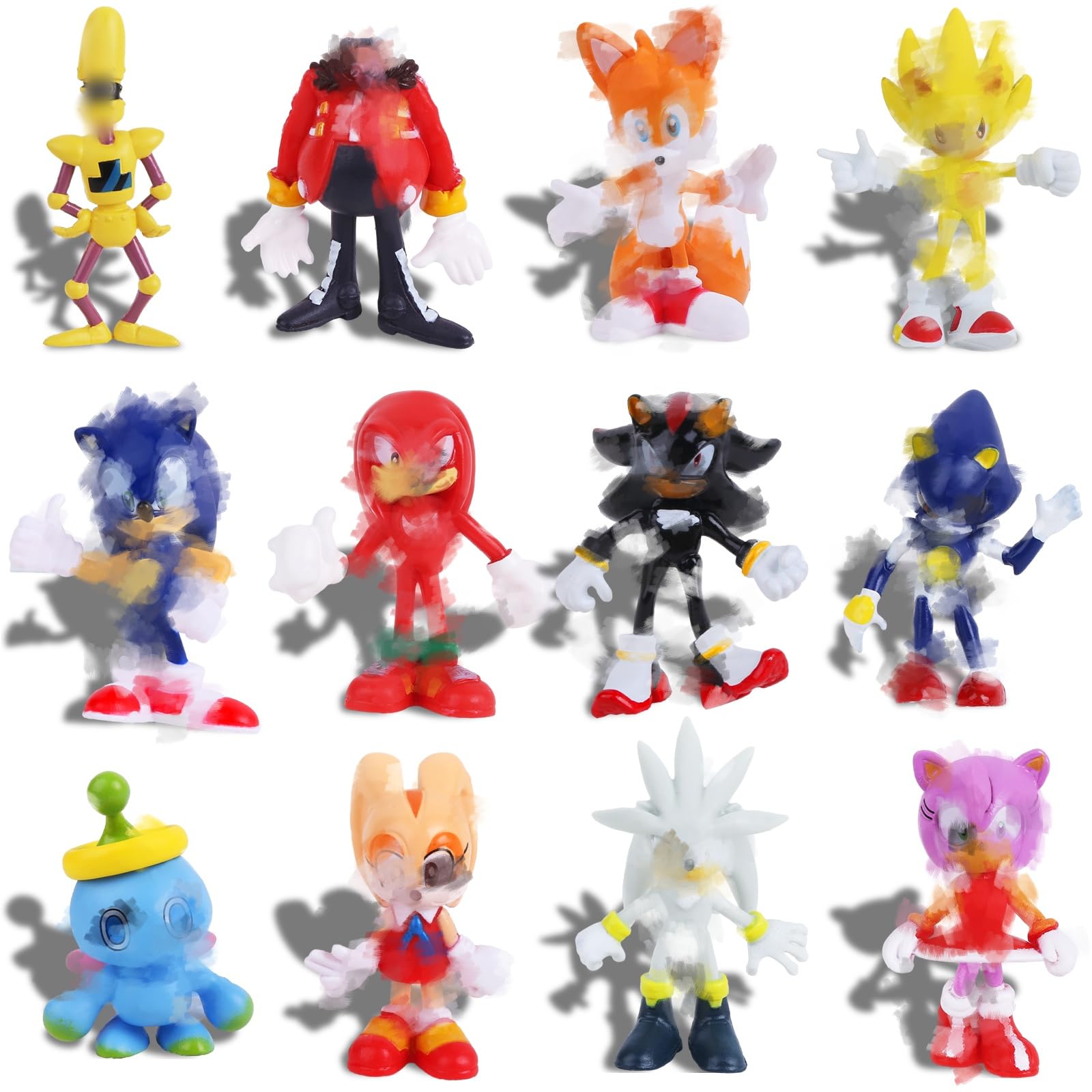 12 Pcs Hedgehog Cake Toppers, Hedgehog Figures Party Decorations, Kid Birthday Cake Decorations — image 1