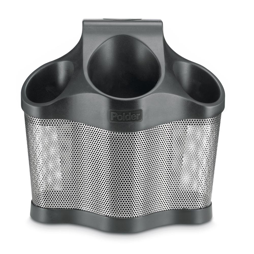 Polder Style Station Black Keep Hair Care Blow Dryer Holder Organizer