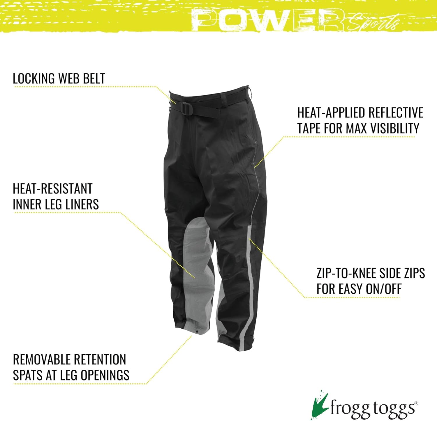 FROGG TOGGS Men's ToadSkinz Reflective Waterproof Rain Pant: Clothing