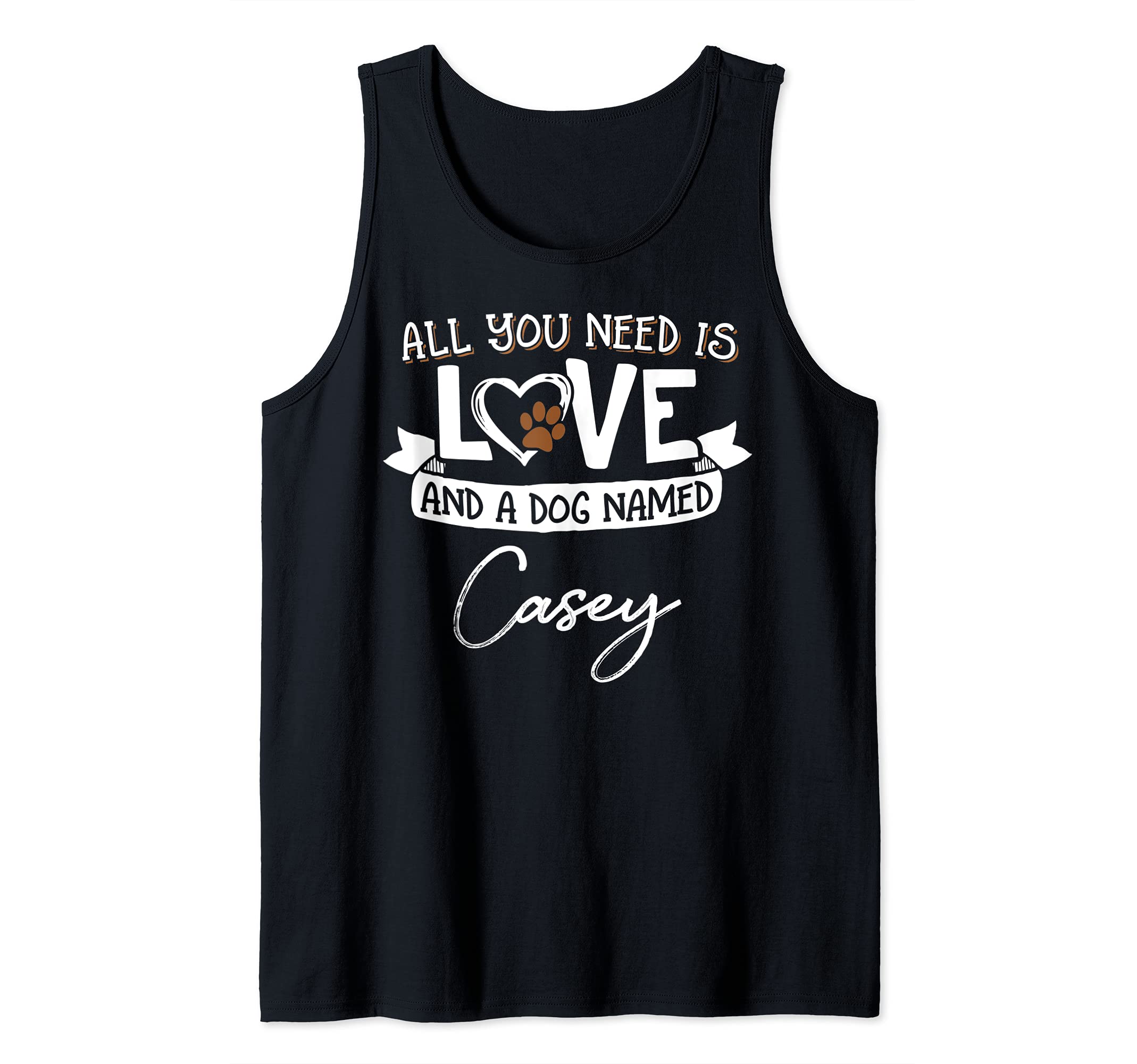 Cute Dog Named Casey Design for Women and Men Tank Top