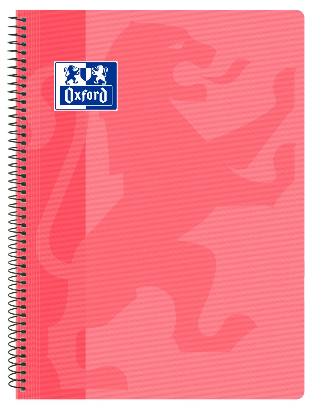 Oxford Classic Spiral Notebook, Plastic Cover, Grid 4 x 4, Pink Bubblegum