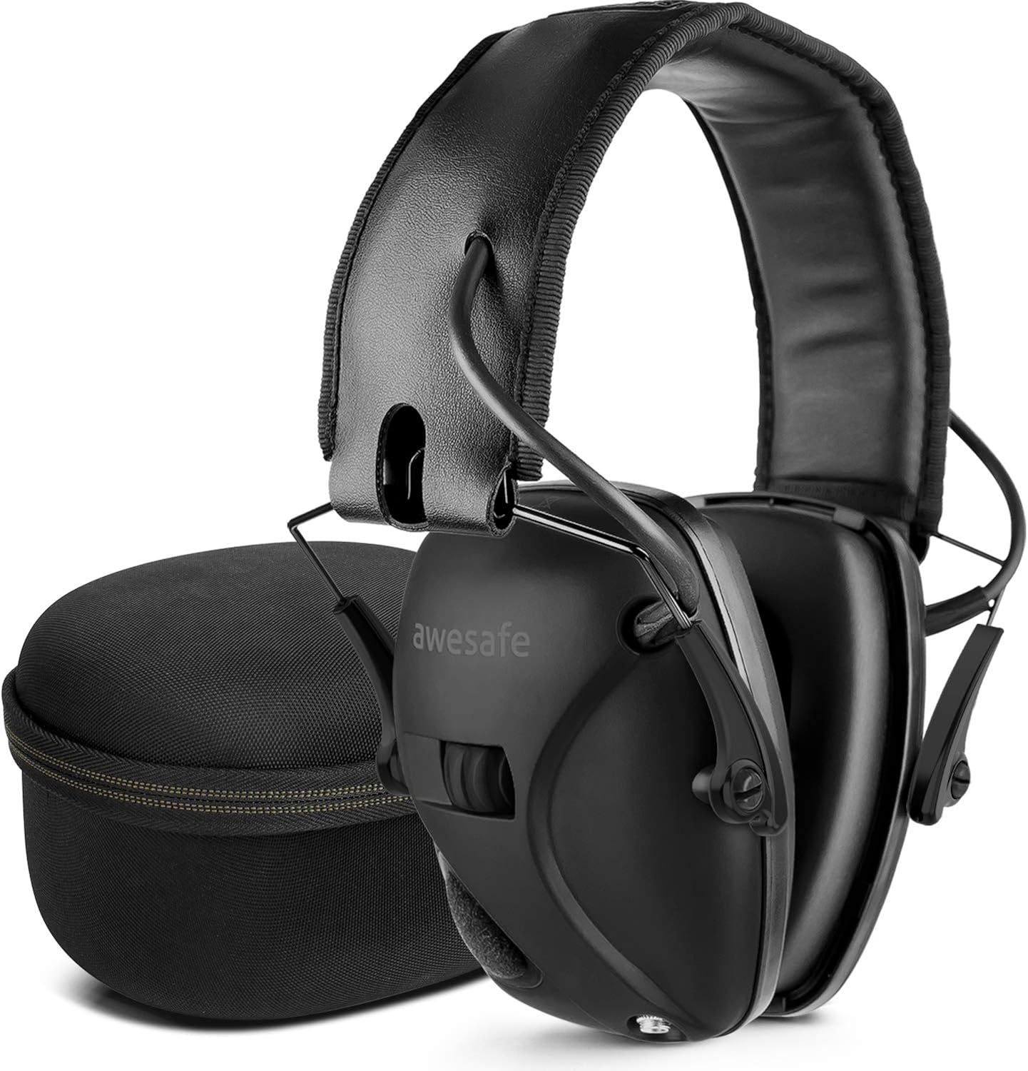 awesafe Electronic Shooting Hearing Protection Earmuffs Comes with Hard Carrying Case, Shooting Earmuffs with Sound Amplification and Suppression: Home Improvement