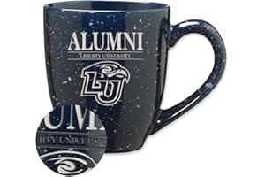 Rico Industries NCAA Alumni 16 oz Team Color Laser Engraved Speckled Ceramic Coffee Mug
