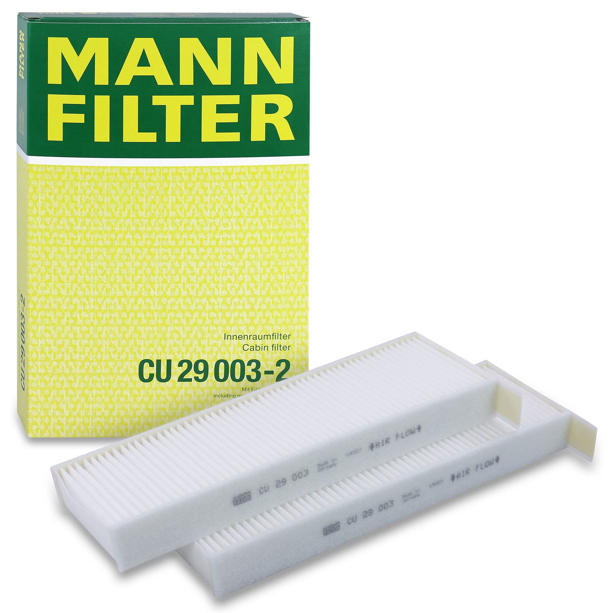 MANN-FILTER CU 29 003-2 Cabin Air Filter (set of 2) - for Cars + Transporters