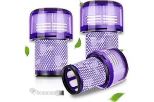 3 Pack V12 Filter Replacements for Dyson V12 Detect Slim, V12 Cordless Vacuum Filter Replacement and V12 Slim Absolute Vacuum