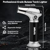 TBTeek Blow Torch Kitchen Torch Adjustable Flame Safety Lock Soldering view 3