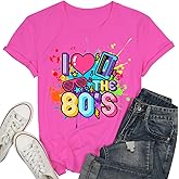 80s Shirts for Women I Love The 80s T Shirts 80's Themed Disco Music Top 1980s Party Graphic Tee Casual Outfit