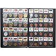 Coin Collection Starter Kit 60 Countries Coins/100% Original Genuine/World Coin with Leather Collecting Album Taged by Country Name and Flags/Coin Holder Collection Storage Classic Gifts