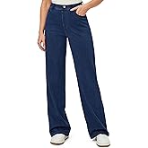 IUGA Wide Leg Jeans Woman Stretchy Sweatpant Jeans Women Pull On Baggy Jean High Waisted Trendy Straight Casual Denim Pants